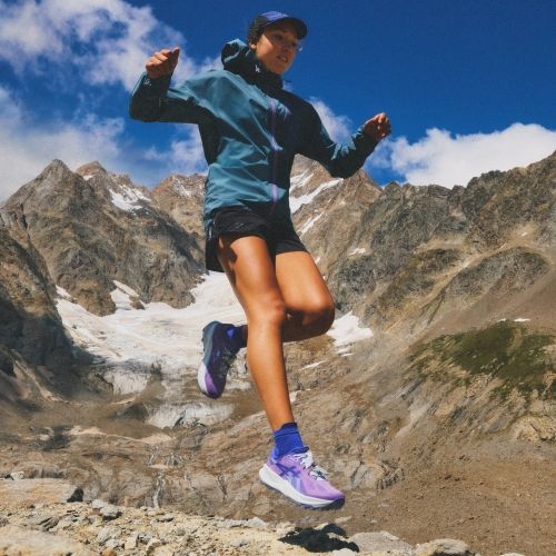 Dámske bežecké topánky ASICS Trabuco 14 foggy teal/radiant amethyst