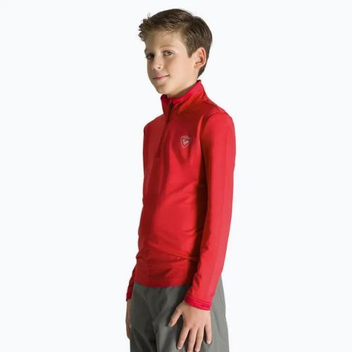 Detská lyžiarska mikina Rossignol Boy 1/2 Zip Warm Stretch red