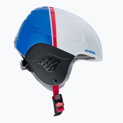 Detské lyžiarske prilby Alpina Carat white/red/blue