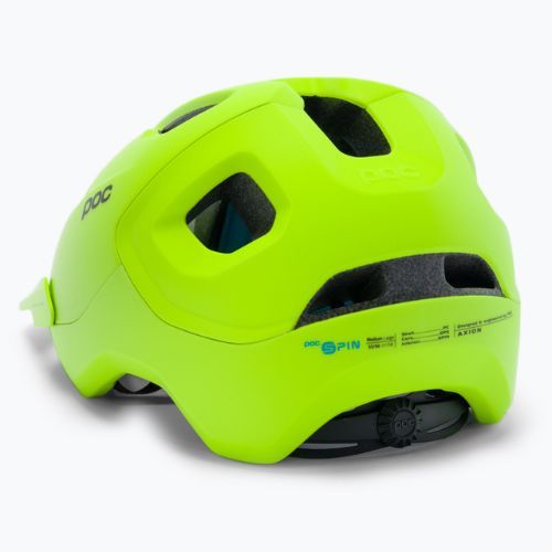 Cyklistická prilba POC Axion SPIN fluorescent yellow/green matt