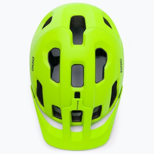 Cyklistická prilba POC Axion SPIN fluorescent yellow/green matt