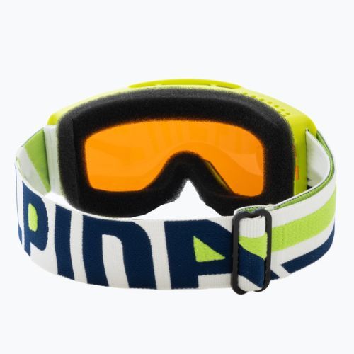 Detské lyžiarske okuliare Alpina Piney lime matt/orange