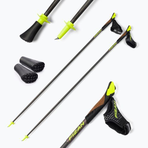 FIZAN Carbon 3K nordic walking palice sivé S21 CA08