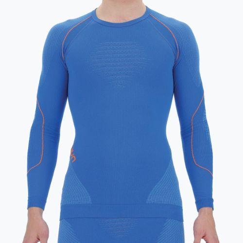 Pánska termoakčná mikina UYN Evolutyon UW Shirt blue/blue/orange shiny