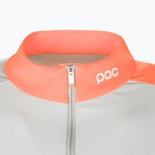 Pánske cyklistické oblečenie s dlhým rukávom POC Essential Road Mid Jersey granite grey/zink orange
