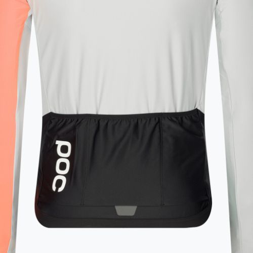 Pánske cyklistické oblečenie s dlhým rukávom POC Essential Road Mid Jersey granite grey/zink orange