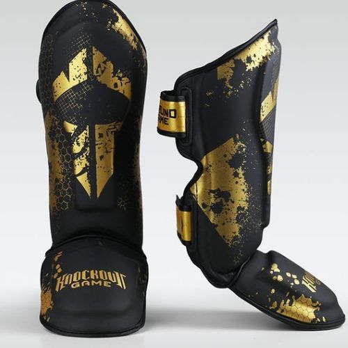 Ground Game Cage Gold chrániče holennej kosti čierne SHINGUCGOLDS