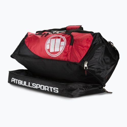 Tréningová taška Pitbull West Coast Big Duffle Bag Logo Pitbull Sports black/red