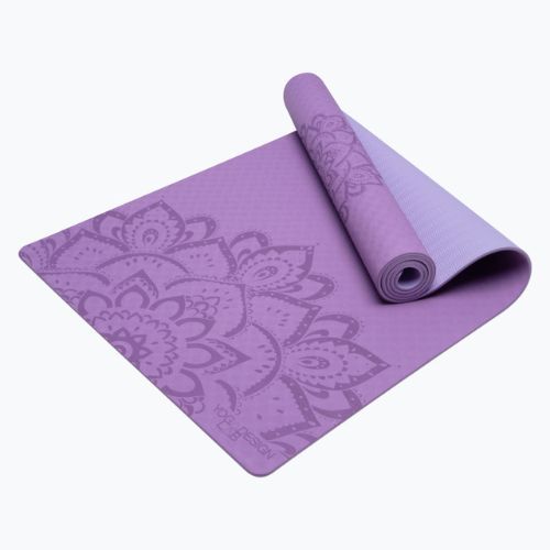 Yoga Design Lab Flow Pure 6 mm fialová podložka na jogu Mandala Lavender