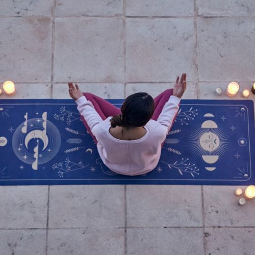 Moonholi MAGIC TRAVEL 1,5 mm cestovná podložka na jogu fialová SKU-117