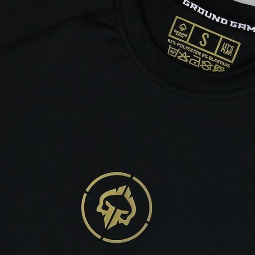 Pánsky chránič Ground Game Athletic Gold Rashguard black RASHATHGOLDLS