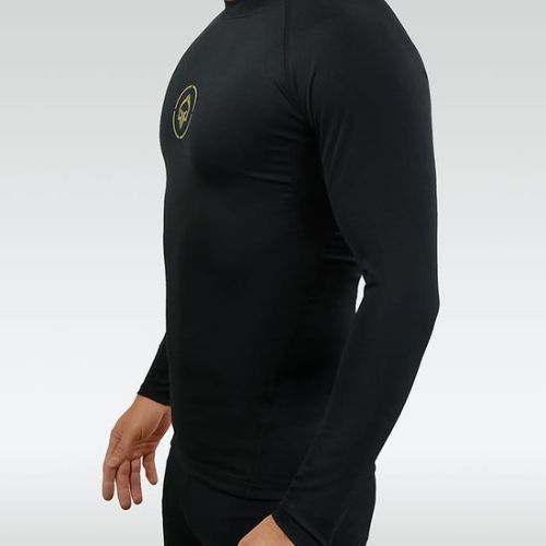 Pánsky chránič Ground Game Athletic Gold Rashguard black RASHATHGOLDLS