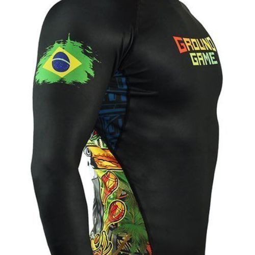 Pánske chrániče Rashguard Ground Game Brasil color 21RASHBRALS