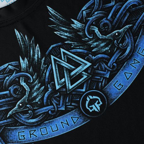 Pánsky šilt Ground Game Viking Rashguard black-blue 21RASHVIKLS