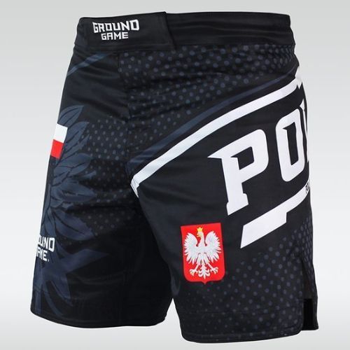 Pánske tréningové šortky Ground Game MMA Poland black MMASHOPOLS