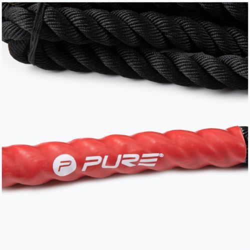 Pure2Improve Battle Rope tréningové lano čierne P2I200810