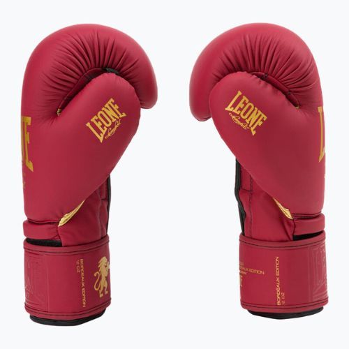Boxerské rukavice Leone Bordeaux bordovej farby GN059X