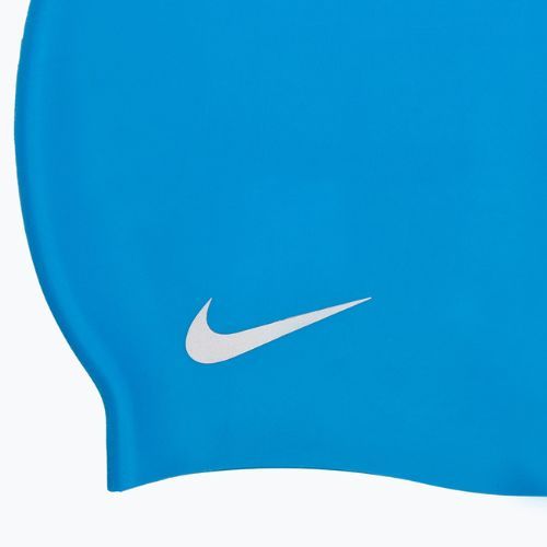 Detská plavecká čiapka Nike Solid Silicone modrá TESS0106-458