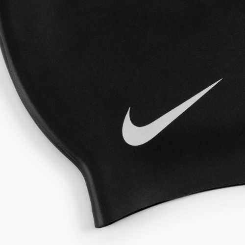 Detská plavecká čiapka Nike Solid Silicone čierna TESS0106-001