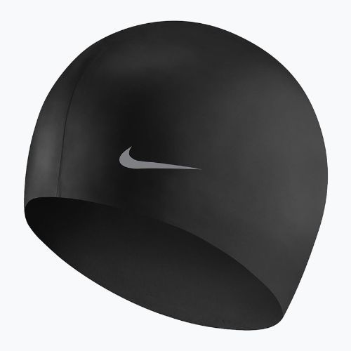 Detská plavecká čiapka Nike Solid Silicone čierna TESS0106-001