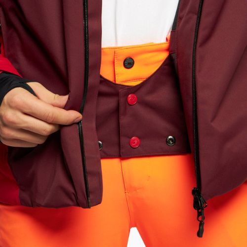 Pánska lyžiarska bunda 4F burgundy-red H4Z21-KUMN015
