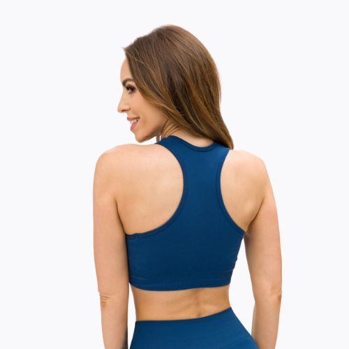 Gym Glamour push up fitness podprsenka tmavomodrá 321