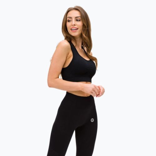 Gym Glamour push up fitness podprsenka čierna 319