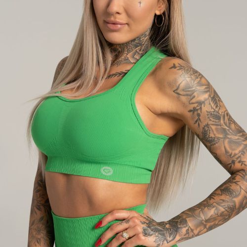 Gym Glamour push up fitness podprsenka zelená 376