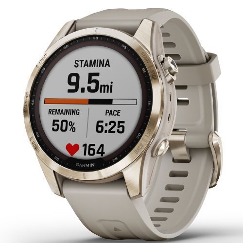 Hodinky Garmin Fenix 7S Sapphire Solar Hrm Elevate Ox gold 010-02539-21