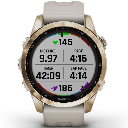 Hodinky Garmin Fenix 7S Sapphire Solar Hrm Elevate Ox gold 010-02539-21