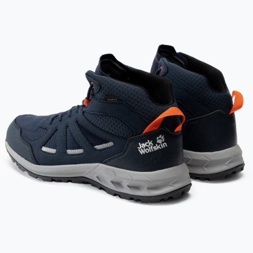 Jack Wolfskin pánske trekové topánky Woodland 2 Texapore Mid navy blue 4051261_1178