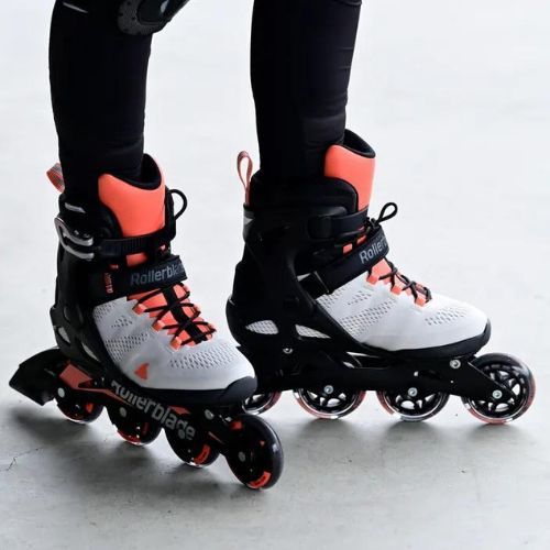 Dámske kolieskové korčule Rollerblade Macroblade 80 grey-orange 07100700 R50