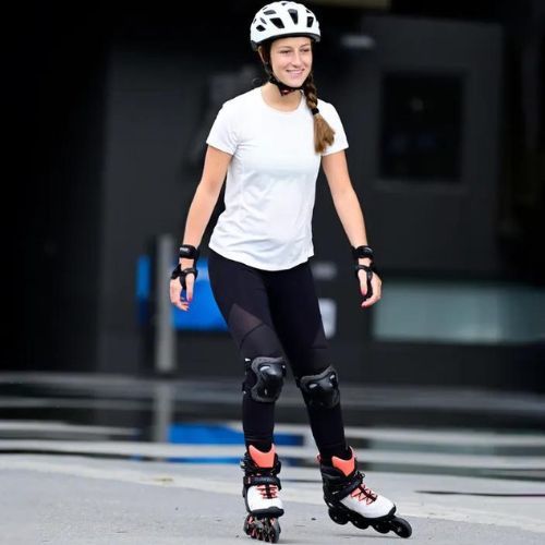 Dámske kolieskové korčule Rollerblade Macroblade 80 grey-orange 07100700 R50