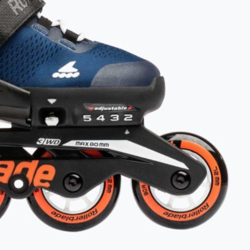 Detské kolieskové korčule Rollerblade Microblade navy blue and orange 07221900 174