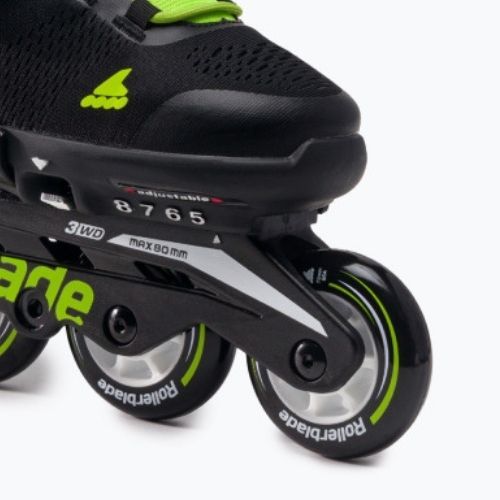 Detské kolieskové korčule Rollerblade Microblade black/green 07221900 T83