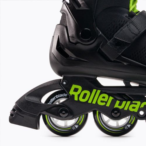 Detské kolieskové korčule Rollerblade Microblade black/green 07221900 T83