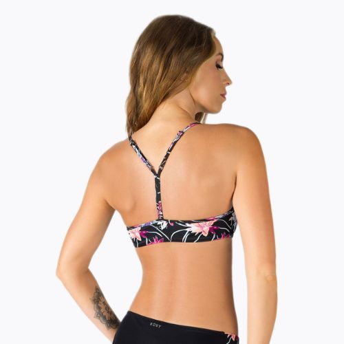 Vrchný diel plaviek ROXY Active Bralette 2021 anthracite/floral flow