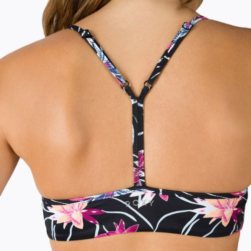 Vrchný diel plaviek ROXY Active Bralette 2021 anthracite/floral flow