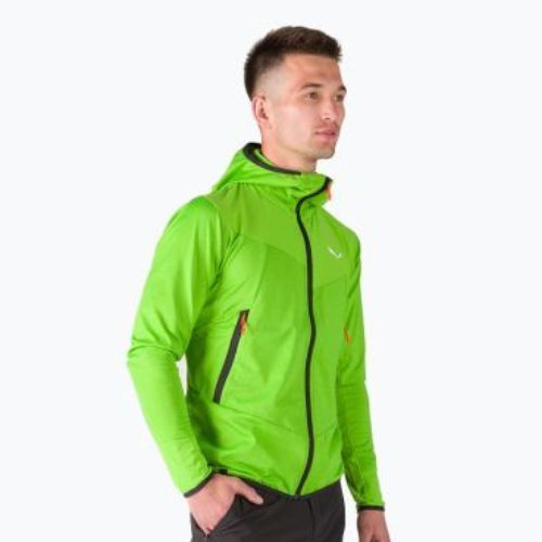 Salewa pánska fleecová mikina Agner Hybrid PL/DST FZ Hoody zelená 00-0000027371