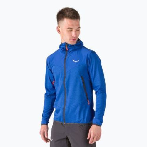 Pánska fleecová mikina Salewa Agner Hybrid PL/DST FZ Hoody modrá 00-0000027371