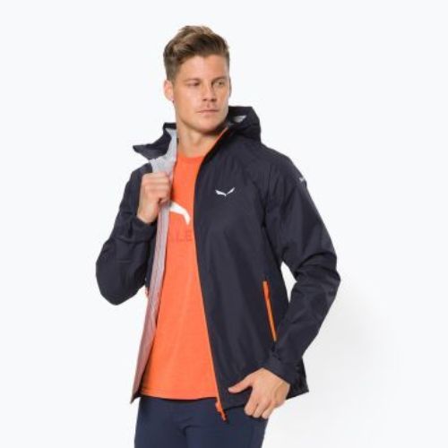 Salewa pánska bunda do dažďa Puez Aqua 3 PTX navy blue 00-0000024545