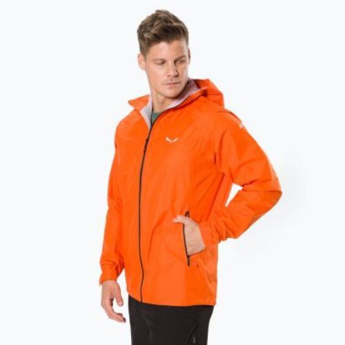 Salewa pánska bunda do dažďa Puez Aqua 3 PTX oranžová 00-0000024545