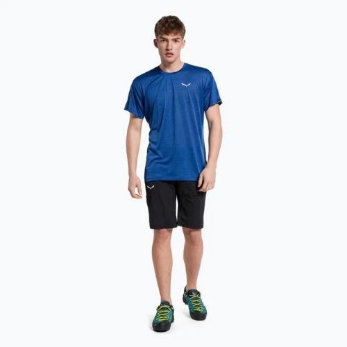 Pánske trekingové tričko Salewa Puez Melange Dry modré 00-0000026537