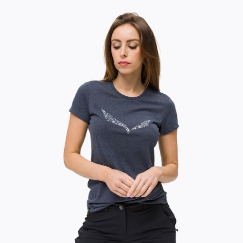 Dámske trekingové tričko Salewa Solid Dry navy blue 00-0000027019