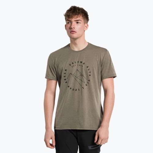 Pánske trekingové tričko Salewa Alta Via Dry hnedé 00-0000027406