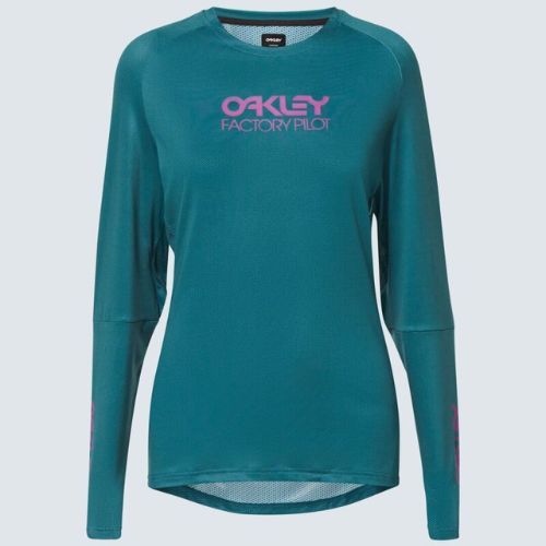 Dámsky cyklistický dres Oakley WMNS Factory Pilot LS zelený FOA500224