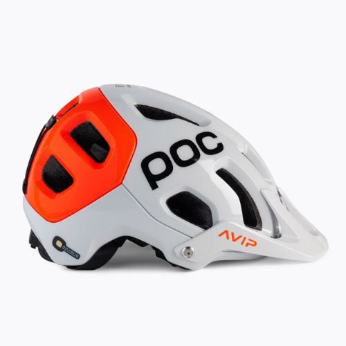 Cyklistická prilba POC Tectal Race MIPS NFC hydrogen white/fluorescent orange avip