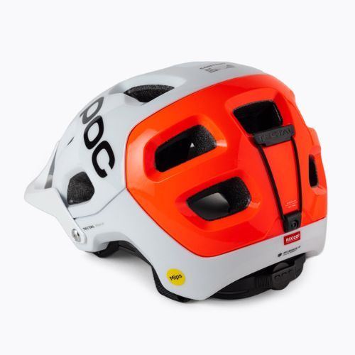 Cyklistická prilba POC Tectal Race MIPS NFC hydrogen white/fluorescent orange avip