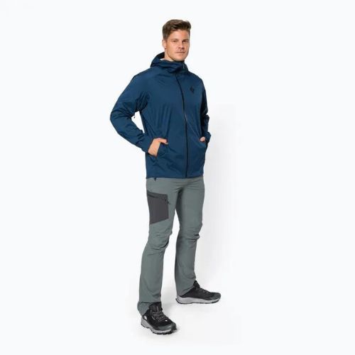 Black Diamond pánska bunda do dažďa Stormline Stretch navy blue APCDT04013SML1