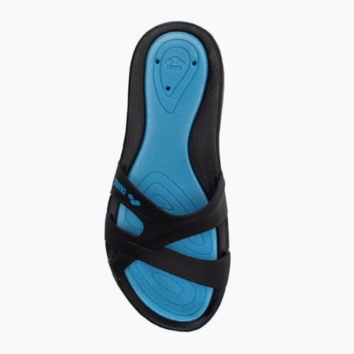 Arena Athena Hook dámske žabky black and blue 80680/83